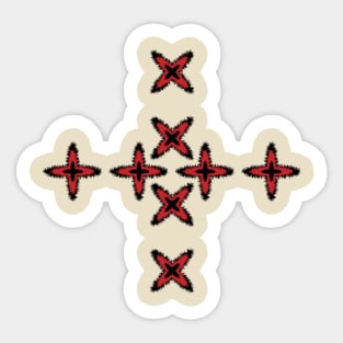 Cross + Plus design Sticker